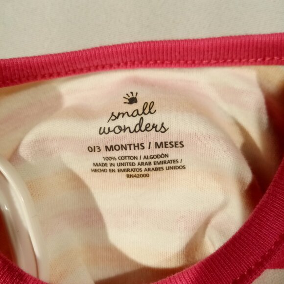 Small Wonders 0/3 Months 2 pc Summer Set YUMMY Ice Cream Stripe Pink Skort NWT - Picture 12 of 12
